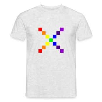 10X10 Grid 11 - Men's T-Shirt - heather grey - Front - AI Model Male 178 dark (178cm)