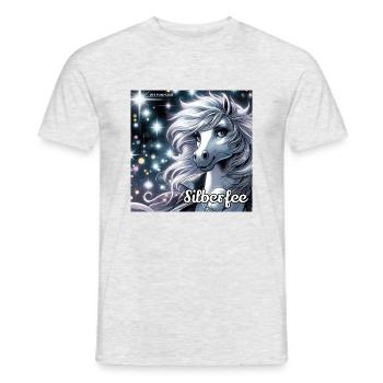 Silberfeenzauber - Männer T-Shirt - Grau meliert - Vorne - AI Model Male 178 dark (178cm)