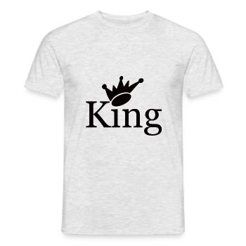 Roi Roi Papa Couronne - T-shirt homme - gris chiné - Devant - AI Model Male 178 dark (178cm)