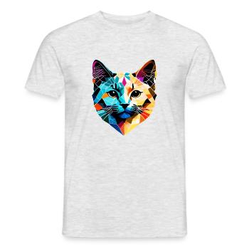 Chat Siamois, Chat, Propriétaire De Chat, Chat Domestique, Chaton - T-shirt homme - gris chiné - Devant - AI Model Male 178 dark (178cm)