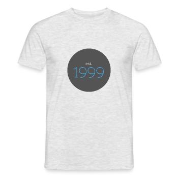 est. 1999, Birthday, Date, 90s, Year - Men's T-Shirt - heather grey - Front - AI Model Male 178 dark (178cm)