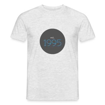 est. 1995, Birthday, Date, 90s, Year - Men's T-Shirt - heather grey - Front - AI Model Male 178 dark (178cm)