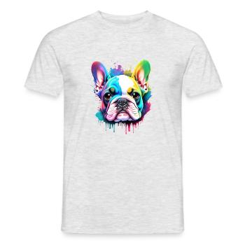 Bulldog Mastiff Dog Owner Dog Dogs - Men's T-Shirt - heather grey - Front - AI Model Male 178 dark (178cm)