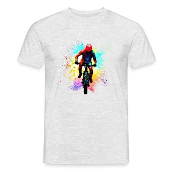 Cyclists Cycling Cycling Cyclists Cycling - Men's T-Shirt - heather grey - Front - AI Model Male 178 dark (178cm)