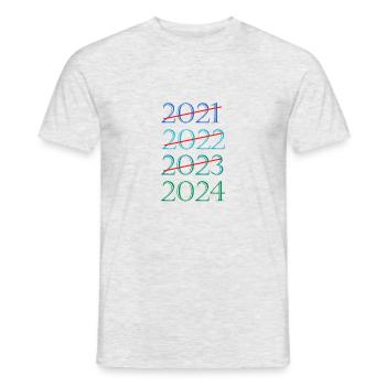 meilleur vente bonne année 2023 2024 - T-shirt homme - gris chiné - Devant - AI Model Male 178 dark (178cm)