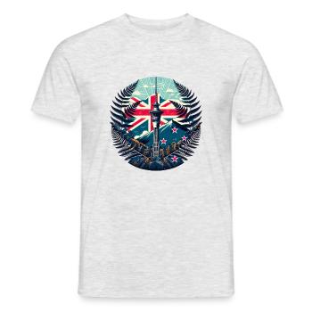 Neuseeland Aotearoa Kiwi 15 - Männer T-Shirt - Grau meliert - Vorne - AI Model Male 178 dark (178cm)