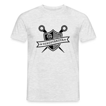Gerüstbau Wappen - Männer T-Shirt - Grau meliert - Vorne - AI Model Male 178 dark (178cm)