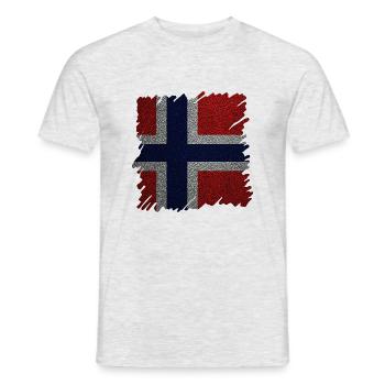 Norwegen Norwegen Flagge Skandinavien Norden Tor Viking - Männer T-Shirt - Grau meliert - Vorne - AI Model Male 178 dark (178cm)