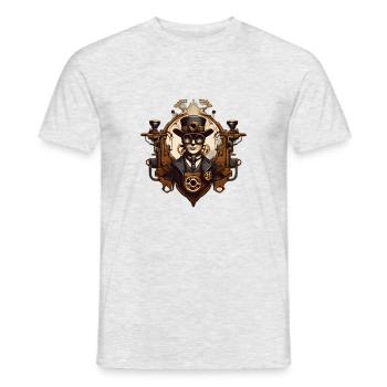 SteamPunk Reymond - T-shirt homme - gris chiné - Devant - AI Model Male 178 dark (178cm)
