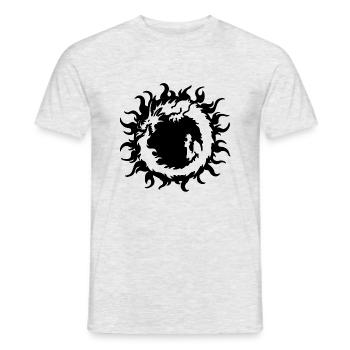 dragon17 noir - T-shirt homme - gris chiné - Devant - AI Model Male 178 dark (178cm)