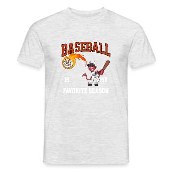 Le baseball est mon dessin animé préféré de la saison - T-shirt homme - gris chiné - Devant - AI Model Male 178 dark (178cm)