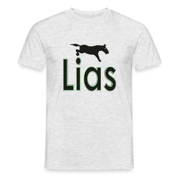 Lias2 - Men's T-Shirt - heather grey - Front - AI Model Male 178 dark (178cm)