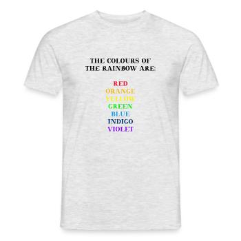 Farben des Regenbogen Geschenkidee bunt - Männer T-Shirt - Grau meliert - Vorne - AI Model Male 178 dark (178cm)