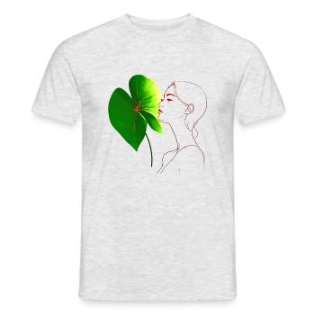 Flowers Women girl fashion design art female style - Men's T-Shirt - heather grey - Front - AI Model Male 178 dark (178cm)
