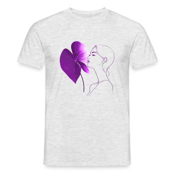 Flowers Women girl fashion design art female style - Men's T-Shirt - heather grey - Front - AI Model Male 178 dark (178cm)