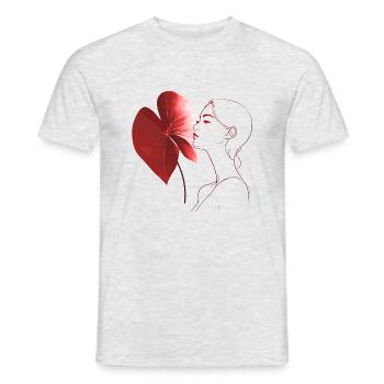 Flowers Women girl fashion design art female style - Men's T-Shirt - heather grey - Front - AI Model Male 178 dark (178cm)