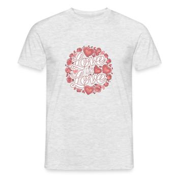 LIEBE IST LIEBE - Männer T-Shirt - Grau meliert - Vorne - AI Model Male 178 dark (178cm)
