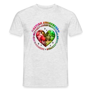 Autisme Super-héros Soignant Puzzle Enfants Anormaux - T-shirt homme - gris chiné - Devant - AI Model Male 178 dark (178cm)