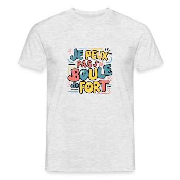 Ich kann nicht, ich habe Boule de fort - Männer T-Shirt - Grau meliert - Vorne - AI Model Male 178 dark (178cm)