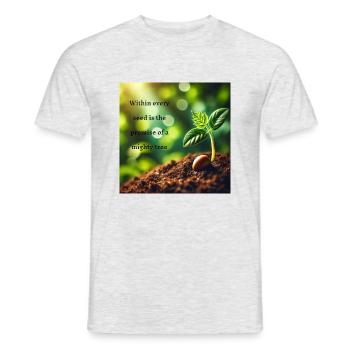 Nature - T-shirt homme - gris chiné - Devant - AI Model Male 178 dark (178cm)