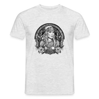 Schildmaide - Männer T-Shirt - Grau meliert - Vorne - AI Model Male 178 dark (178cm)