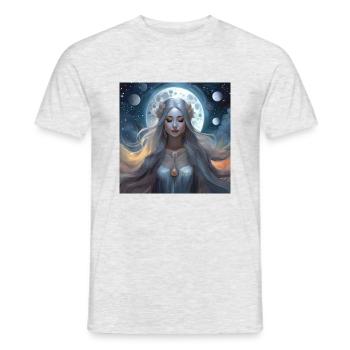 Mondgöttin - Männer T-Shirt - Grau meliert - Vorne - AI Model Male 178 dark (178cm)