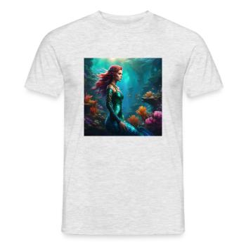 Sirène - T-shirt homme - gris chiné - Devant - AI Model Male 178 dark (178cm)