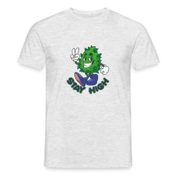 Stay High Canabis Walking Mary Jane Stoned Weed - Männer T-Shirt - Grau meliert - Vorne - AI Model Male 178 dark (178cm)