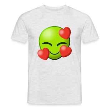 Alien Amour Amour Extraterrestres Coeur Extraterrestre I - T-shirt homme - gris chiné - Devant - AI Model Male 178 dark (178cm)