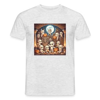 Little Halloween mummies mischief pyramid party - Men's T-Shirt - heather grey - Front - AI Model Male 178 dark (178cm)