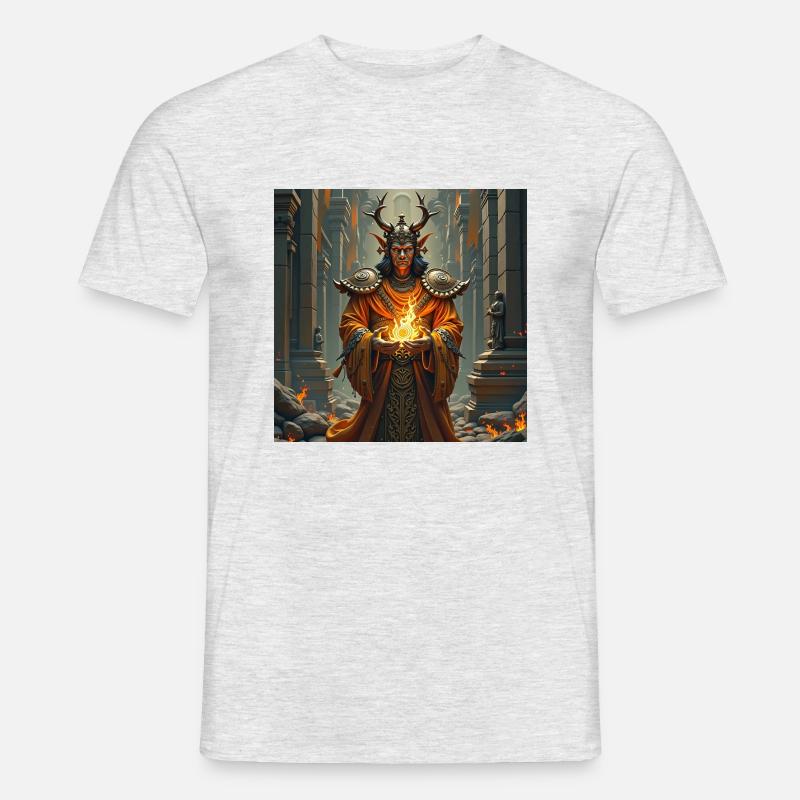 DrachenspracheQodeHChS - Männer T-Shirt - Grau meliert