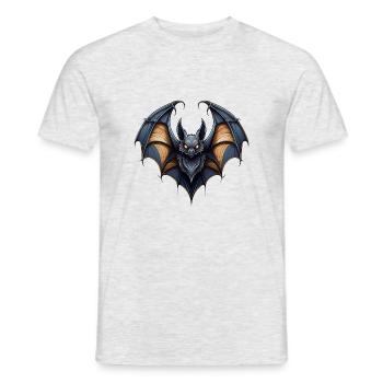 Wilde, wütende, kämpferische, kämpferische, motivierende Fledermaus - Männer T-Shirt - Grau meliert - Vorne - AI Model Male 178 dark (178cm)