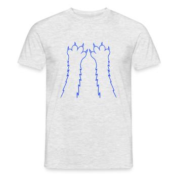 Cats, claws, paws, paws, sharp claws, scratching - Men's T-Shirt - heather grey - Front - AI Model Male 178 dark (178cm)