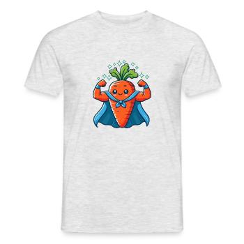 Super-Carotte musclé - T-shirt homme - gris chiné - Devant - AI Model Male 178 dark (178cm)