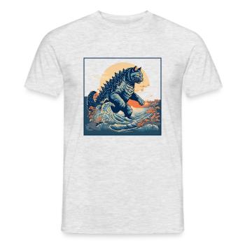 Catosaurus - Männer T-Shirt - Grau meliert - Vorne - AI Model Male 178 dark (178cm)