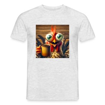 Chicken - Men's T-Shirt - heather grey - Front - AI Model Male 178 dark (178cm)