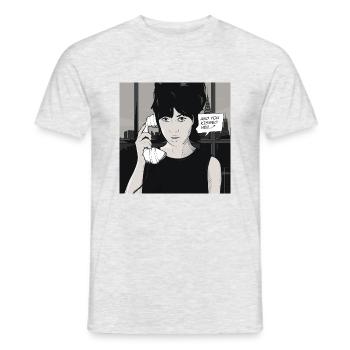 AND YOU KISSED HER? - Men's T-Shirt - heather grey - Front - AI Model Male 178 dark (178cm)