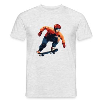 Patineur Patinage - T-shirt homme - gris chiné - Devant - AI Model Male 178 dark (178cm)