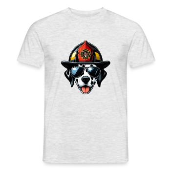 Dalmatiens des pompiers - T-shirt homme - gris chiné - Devant - AI Model Male 178 dark (178cm)
