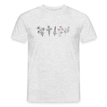 Fleurs printanières - T-shirt homme - gris chiné - Devant - AI Model Male 178 dark (178cm)