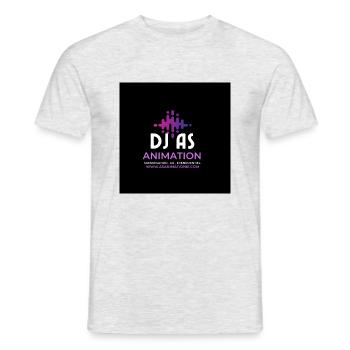 Dj as - T-shirt homme - gris chiné - Devant - AI Model Male 178 dark (178cm)