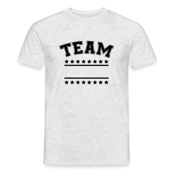 team - Männer T-Shirt - Grau meliert - Vorne - AI Model Male 178 dark (178cm)