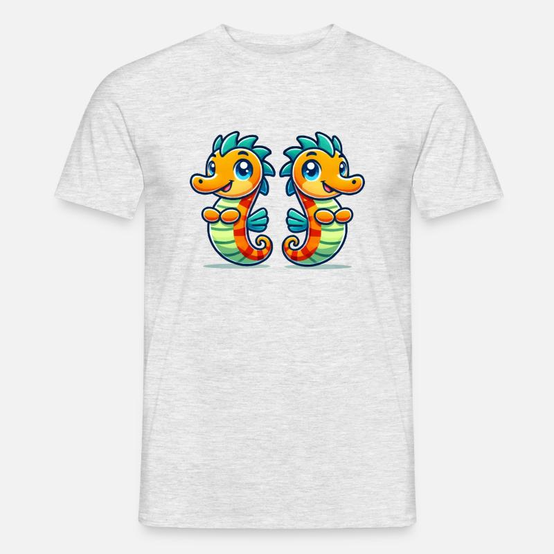 seepferdchen 2 - Männer T-Shirt - Grau meliert