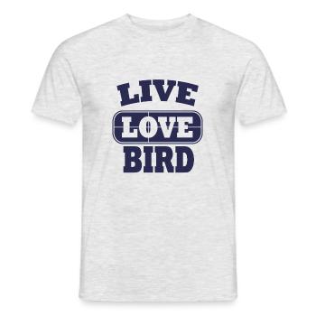 love bird - Men's T-Shirt - heather grey - Front - AI Model Male 178 dark (178cm)
