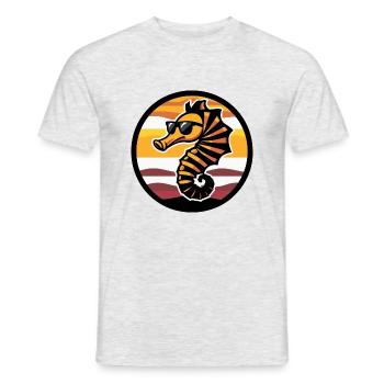 Hippocampe Bande dessinée cool - T-shirt homme - gris chiné - Devant - AI Model Male 178 dark (178cm)
