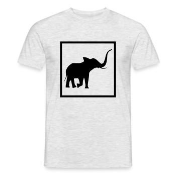 Elephant Animal Zoo Giraffe Monkey Fun Attention - Men's T-Shirt - heather grey - Front - AI Model Male 178 dark (178cm)