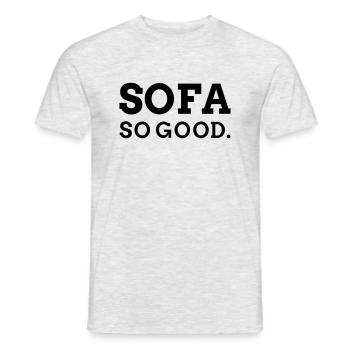 Sofa so good - Men's T-Shirt - heather grey - Front - AI Model Male 178 dark (178cm)