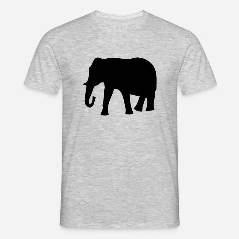 Elefant - Männer T-Shirt - Grau meliert