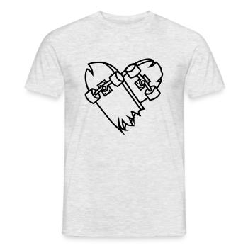 Die Searcher Loveskate - Männer T-Shirt - Grau meliert - Vorne - AI Model Male 178 dark (178cm)