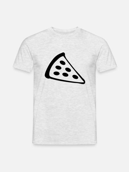 pizza - Men's T-Shirt - heather grey